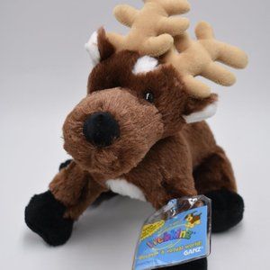 Ganz Webkinz Reindeer Plush Stuffed Animal with Unused Code HM137 New 9”